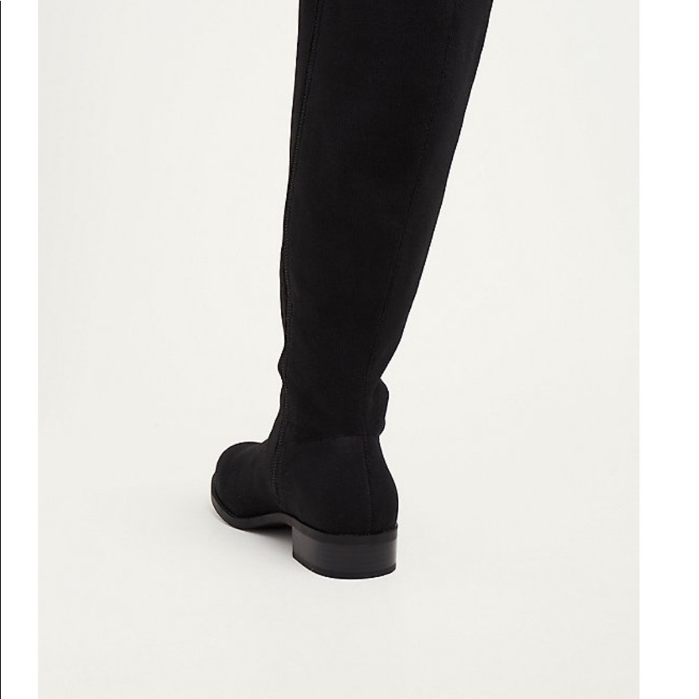 BLACK ELASTIC TALL BOOT (WIDE WIDTH & WIDE CALF)